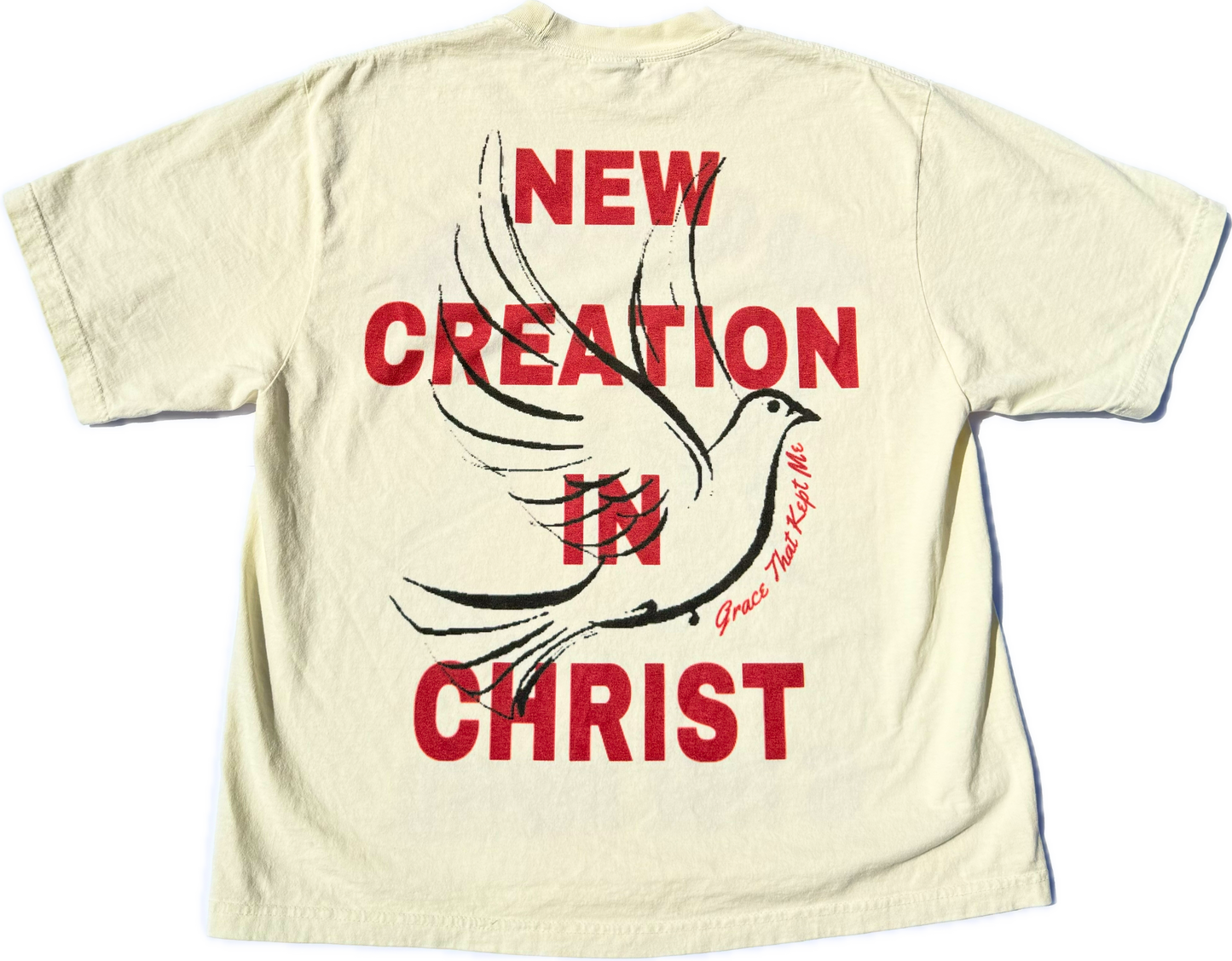 NEW CREATION IN CHRIST CRÈME T SHIRT UNISEX