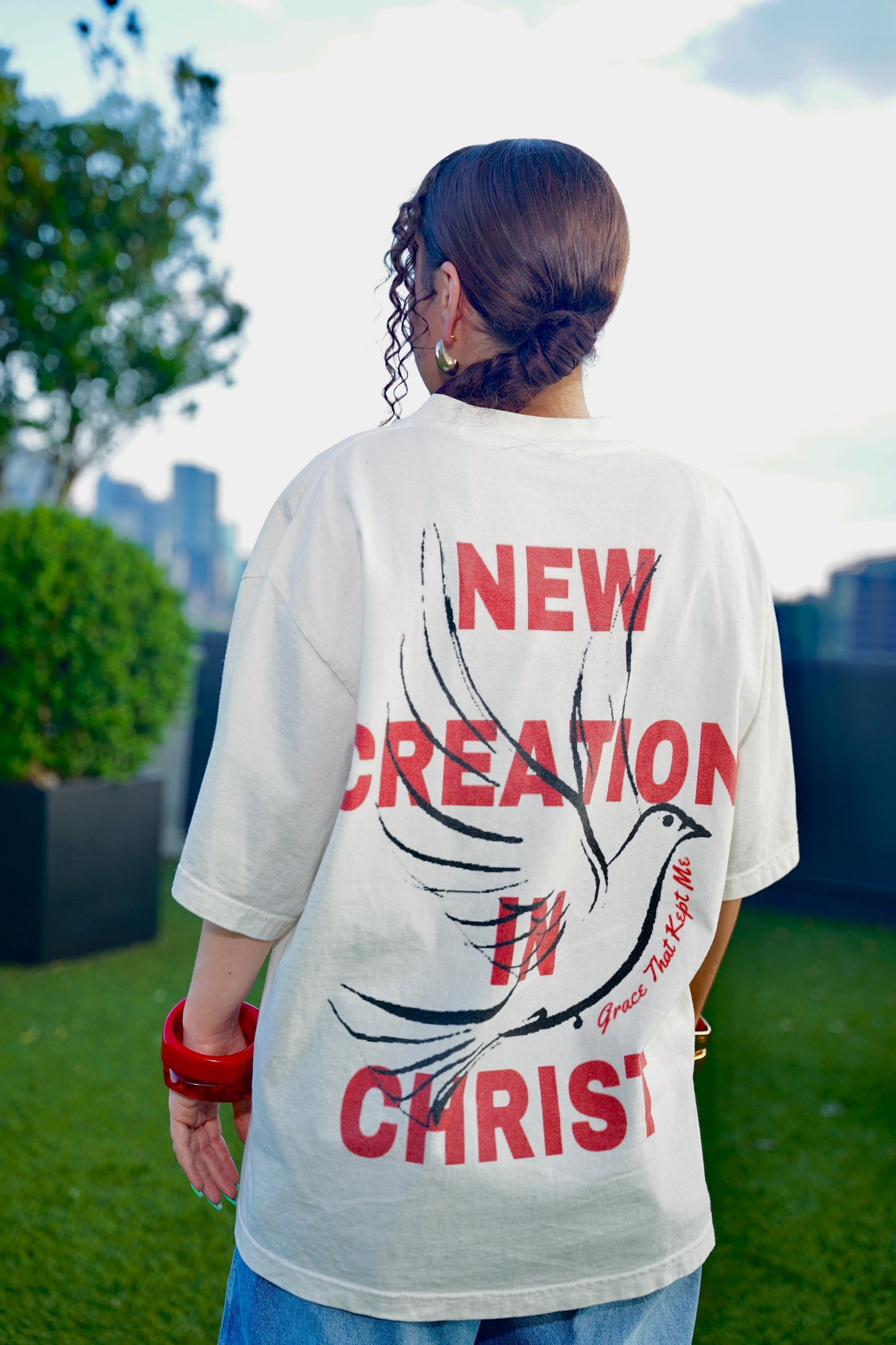 NEW CREATION IN CHRIST CRÈME T SHIRT UNISEX