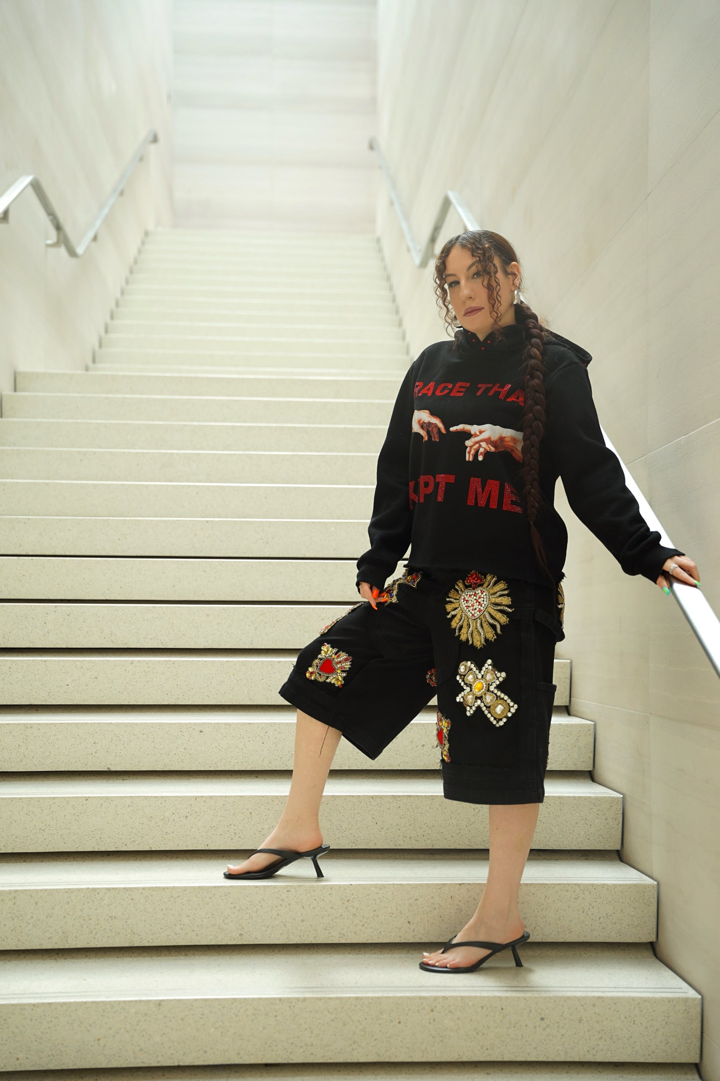 RHINESTONE GRACE THAT KEPT ME HOODIE UNISEX