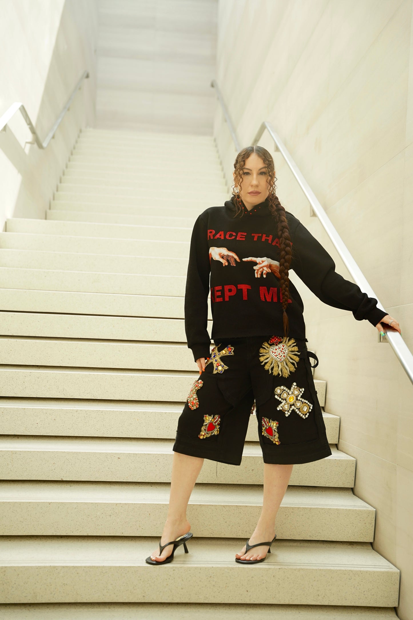 RHINESTONE GRACE THAT KEPT ME HOODIE UNISEX