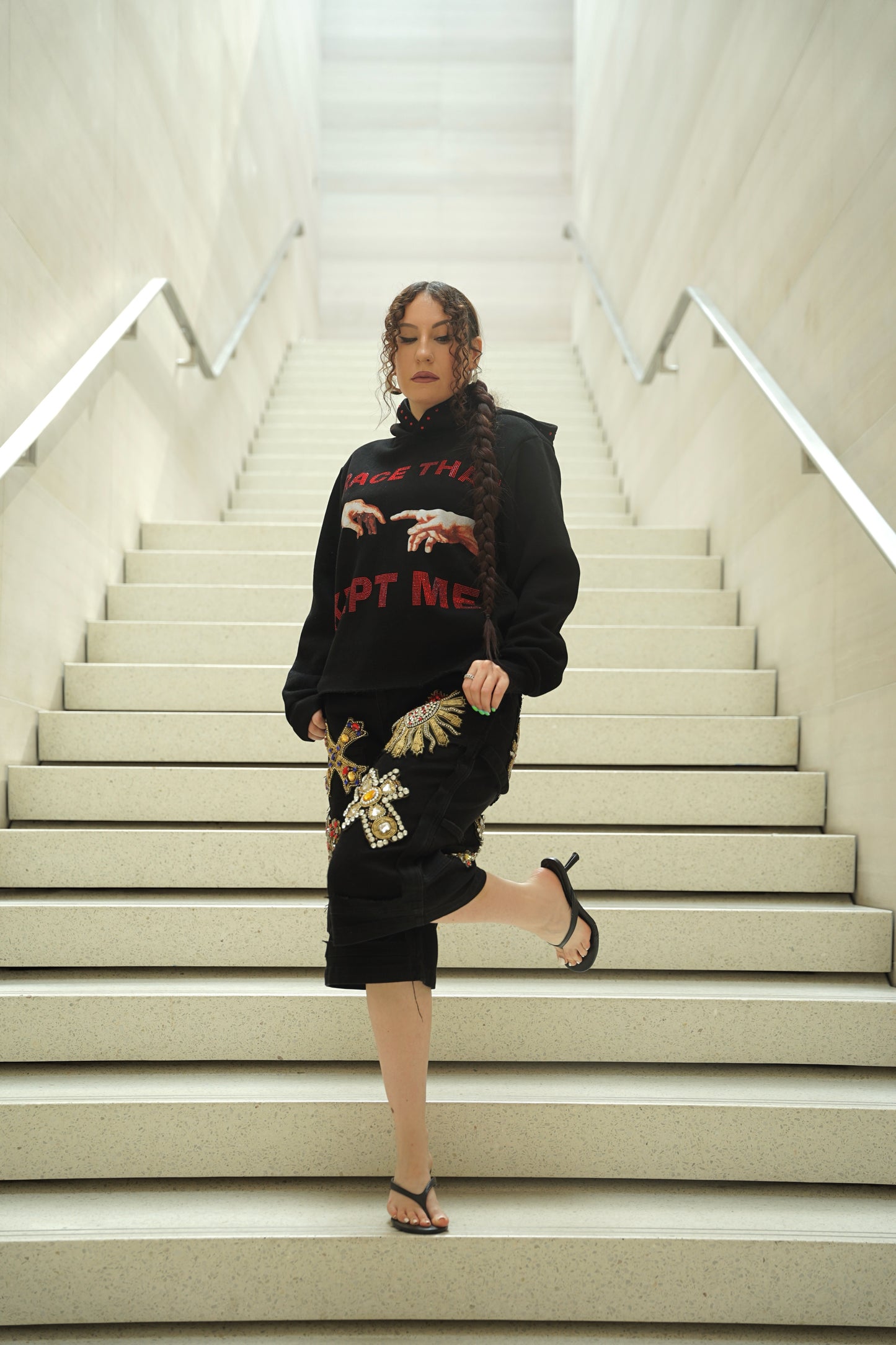 RHINESTONE GRACE THAT KEPT ME HOODIE UNISEX